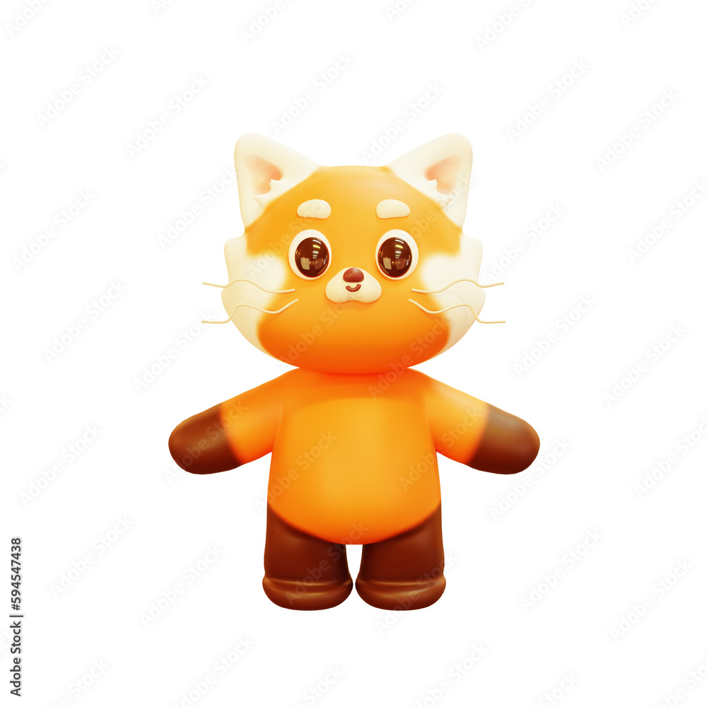Red Panda 3D Smiling Cute Cartoon Transparent Red Panda 3D Smiling Cute Cartoon Transparent