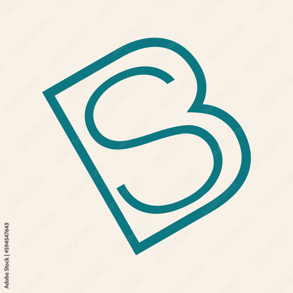 BS, SB monogram logo signature icon. Alphabet initials isolated on ligh fund. Abstract letter s, letter b. Lettering sign. Modern deco design, web, tech style characters. Geometric typography outline. BS, SB monogram logo signature icon. Alphabet initials isolated on ligh fund. Abstract letter s, letter b. Lettering sign. Modern deco design, web, tech style characters. Geometric typography outline.
