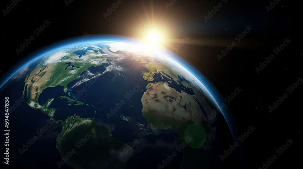 View of the earth from the moon. Generative ai View of the earth from the moon. Generative ai