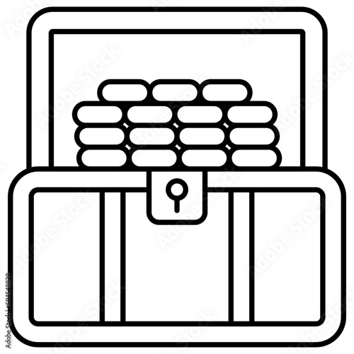 An editable design icon of ingots