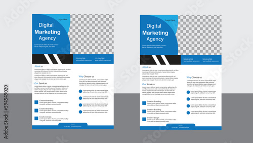 Corporate business flyer template marketing vector layout modern banners poster A4 graphic design