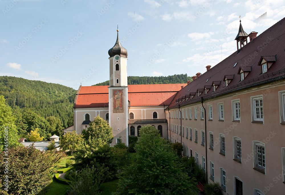 Gebäude des Benediktinerkloster in Beuron, Deutschland