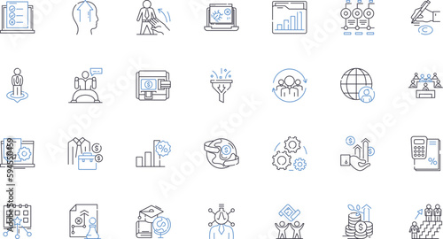 Trade returns line icons collection. Profits, Margin, Revenue, Exchange, Investment, Dividend, Tradeoff vector and linear illustration. Yield,Gain,Return outline signs set