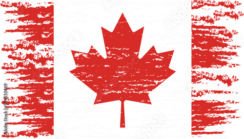 Brush stroke flag of CANADA
