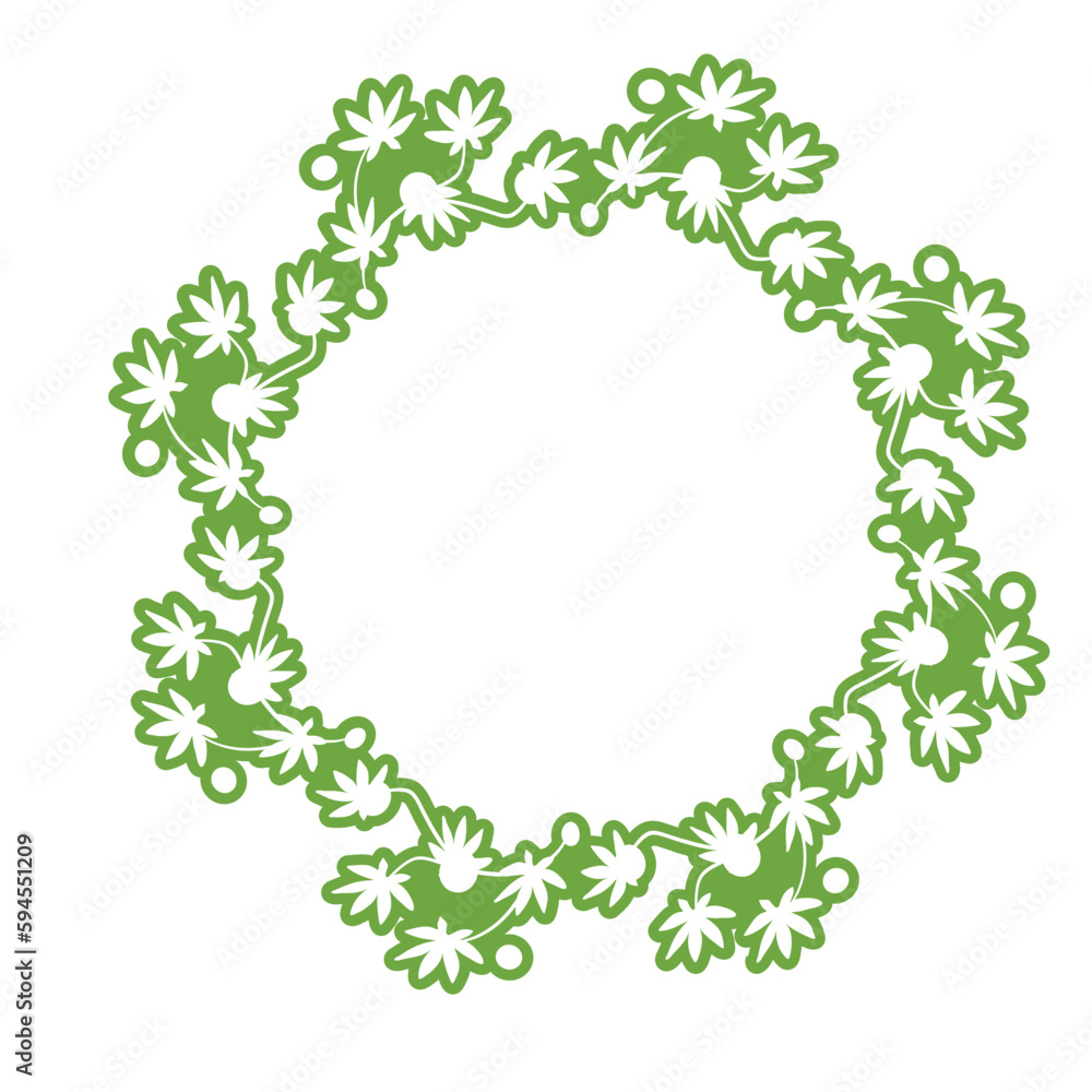 autumn leaves wreath silhouette autumn leaves wreath silhouette