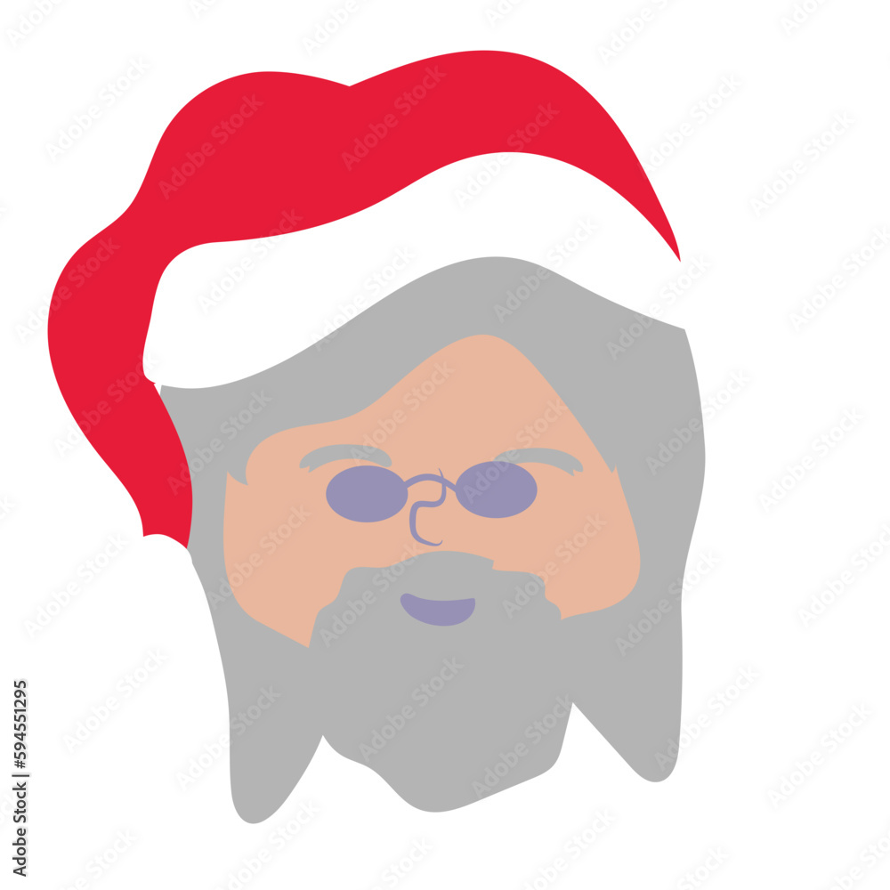 Mr. Claus face with glasses Mr. Claus face with glasses