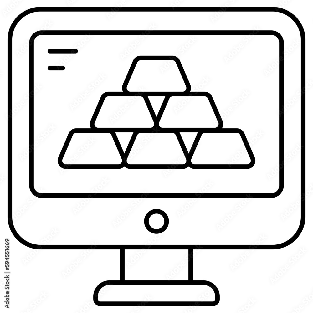 An editable design icon of ingots An editable design icon of ingots