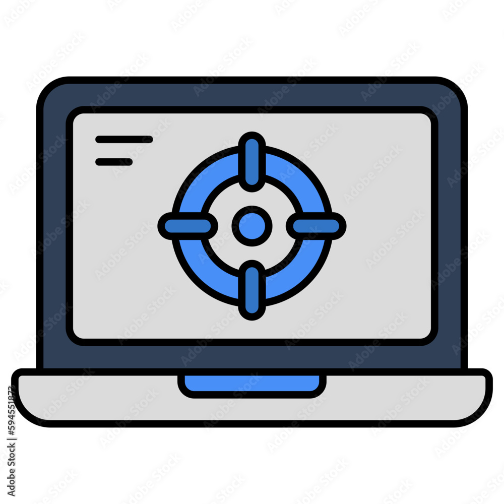 A unique design icon of online target A unique design icon of online target