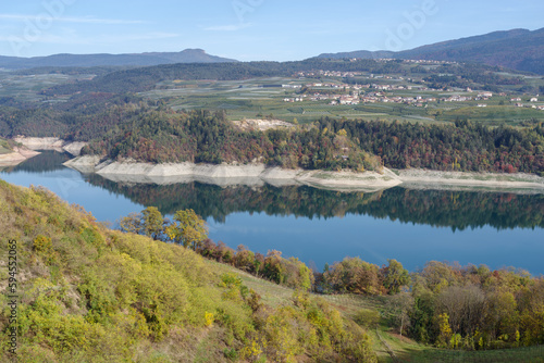 Santa Giustina lake, Val di Non valley. Trentino, Italy