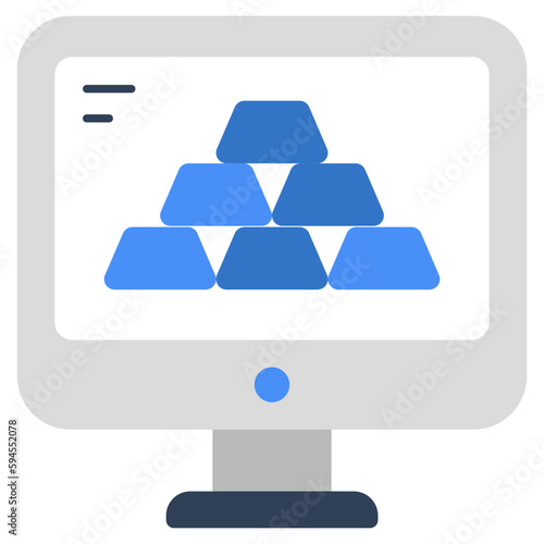 An editable design icon of ingots