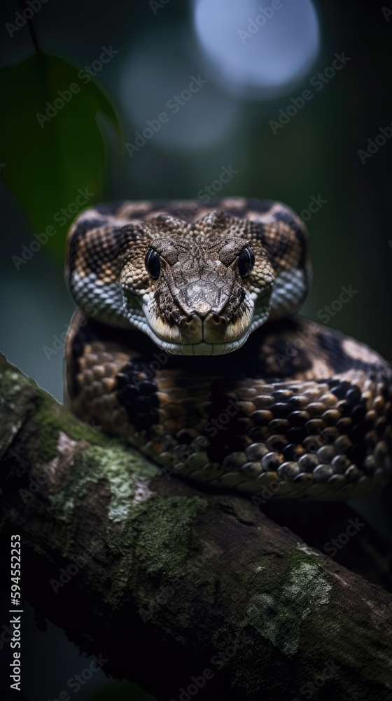 A Captivating Image of a Venomous Viper. Generative AI A Captivating Image of a Venomous Viper. Generative AI