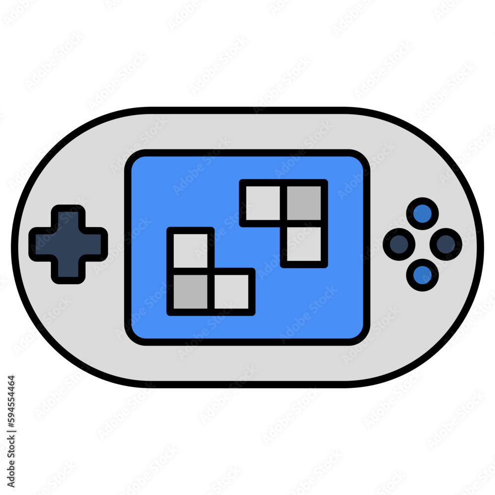 A flat design, icon of game console A flat design, icon of game console