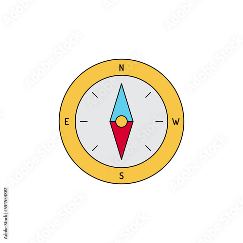 Compass flat icon equipment for hiking and orienteering Free Download Compass flat icon equipment for hiking and orienteering - GFXLoad