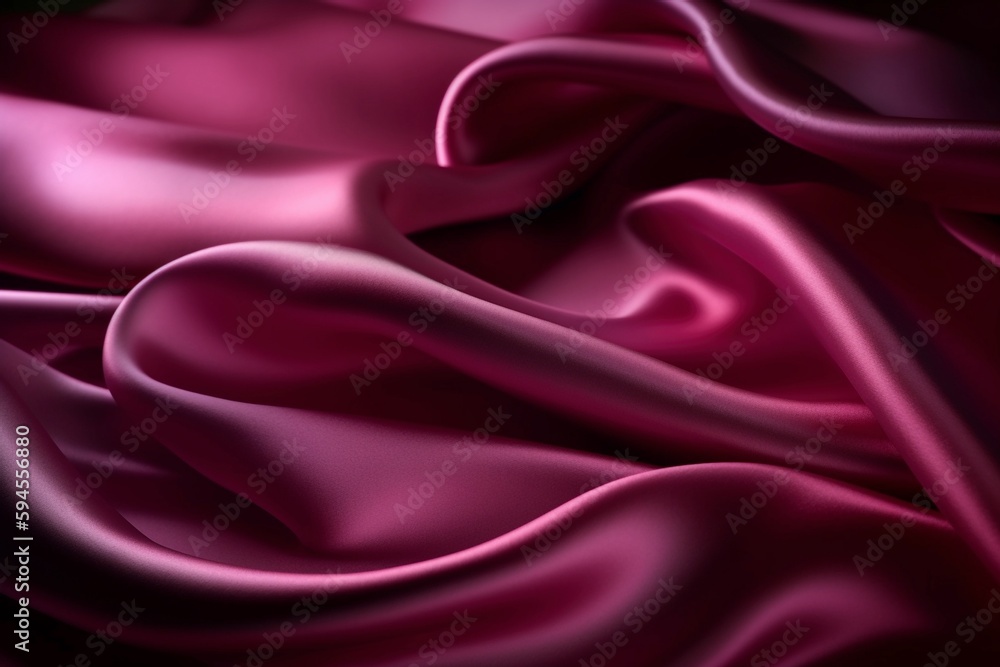 Obraz premium Magenta silk waving backdrop, created with generative AI
