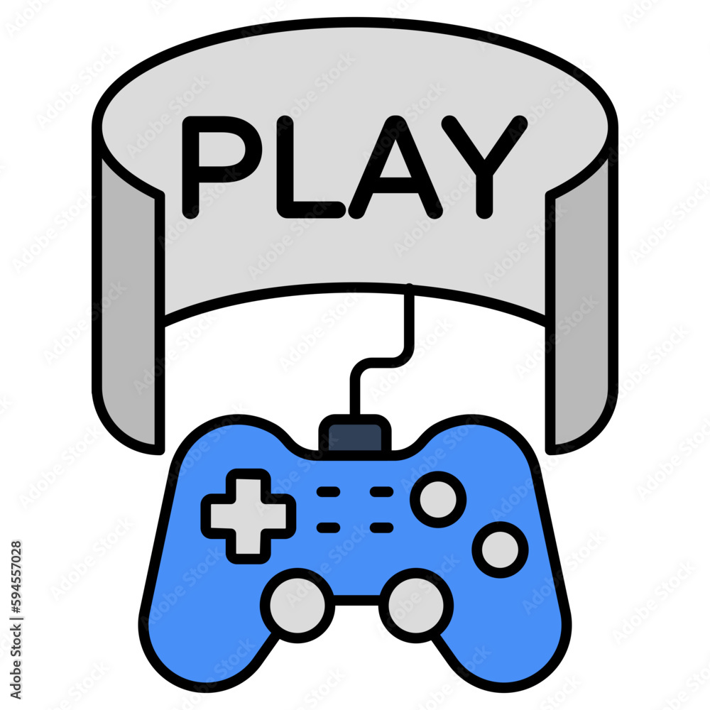 Modern design icon of play video game Modern design icon of play video game