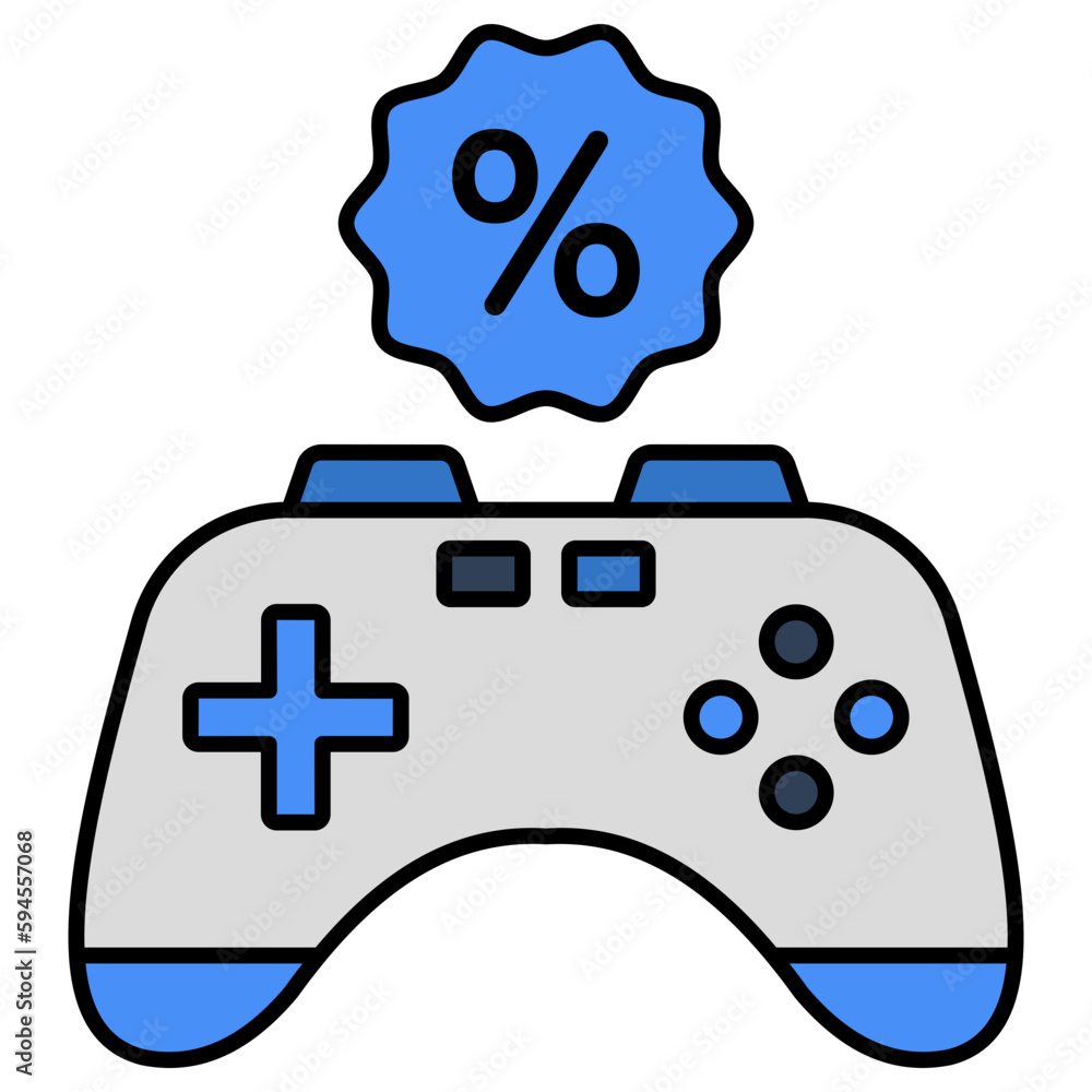 Modern design icon of game discount Modern design icon of game discount