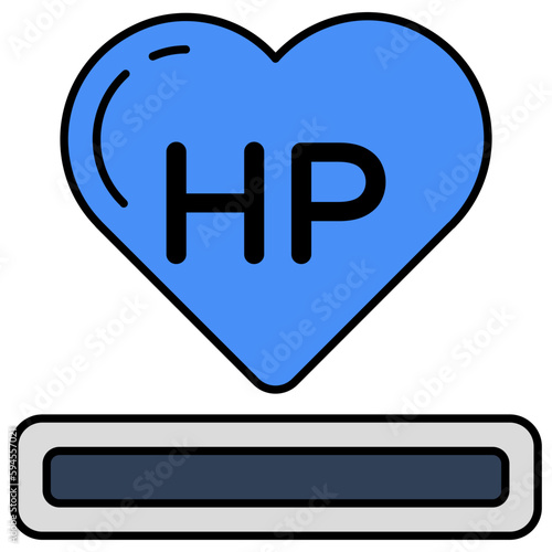 A unique design icon of health points 