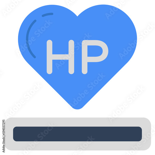 A unique design icon of health points 