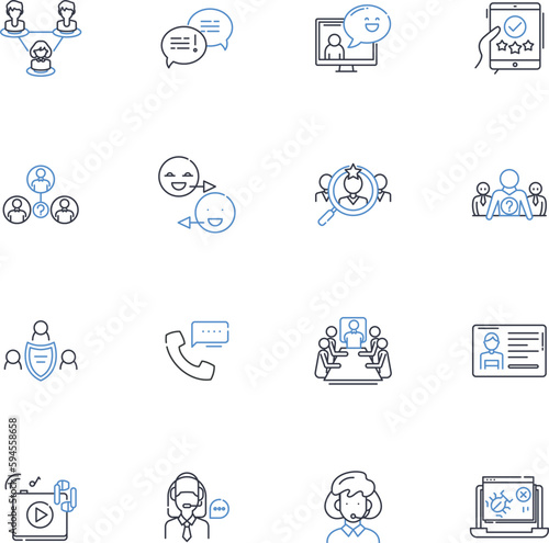 Transfer line icons collection. Exchange, Move, Shift, Displace, Reassign, Relocate, Transport vector and linear illustration. Switch,Transmit,Deliver outline signs set