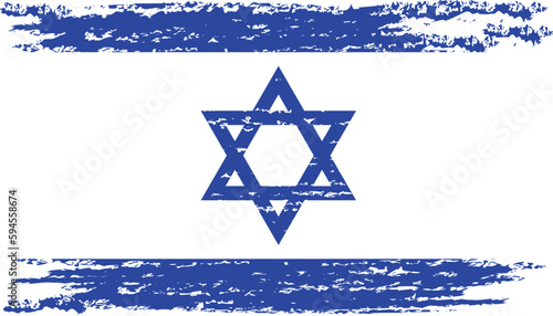 Brush stroke flag of ISRAEL