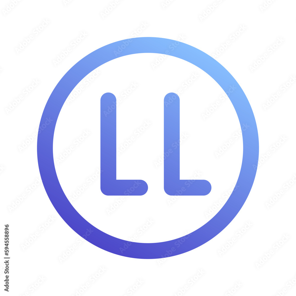 lebanese pound gradient icon lebanese pound gradient icon