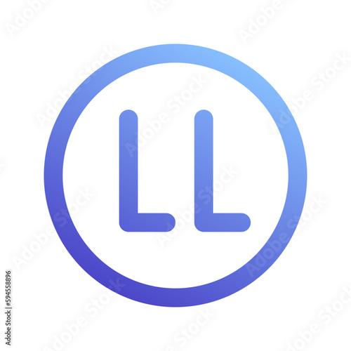 lebanese pound gradient icon