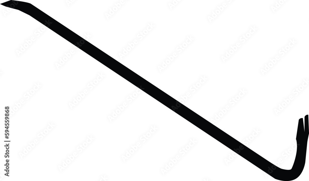 Crowbar icon on white background. Breaking burglar sign. Carpentry construction symbol. Pinch bar icon. flat style. Crowbar icon on white background. Breaking burglar sign. Carpentry construction symbol. Pinch bar icon. flat style.
