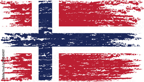Brushstroke flag of NORWAY