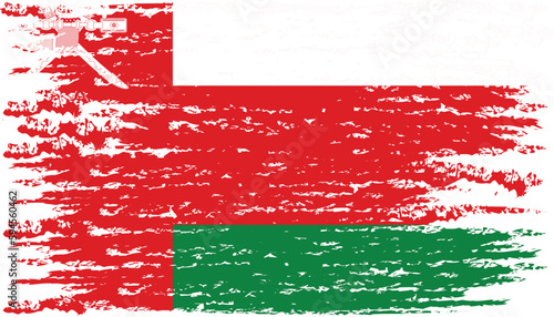 Brushstroke flag of OMAN
