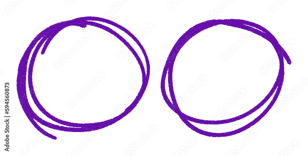 Purple hand drawn circles with pencil texture with space for text. Purple hand drawn circles with pencil texture with space for text.