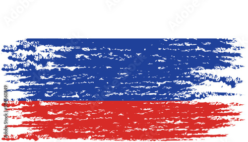 Brushstroke flag of RUSSIA