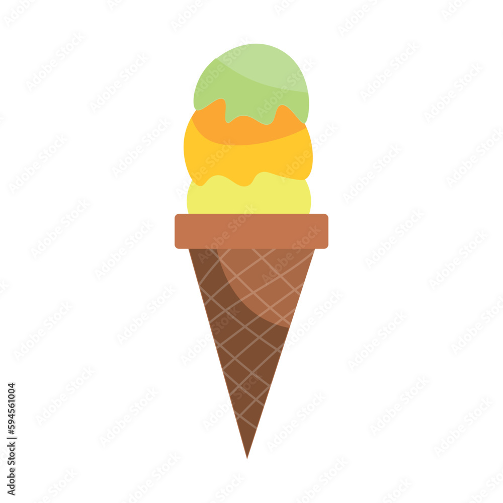 Sweet ice-cream on white background Sweet ice-cream on white background