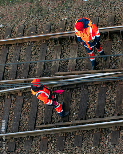 railway tracks, RAILLWAY WORKERS, RIGA, LATVIA