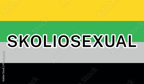 View of International Skoliosexual Pride Flag photo