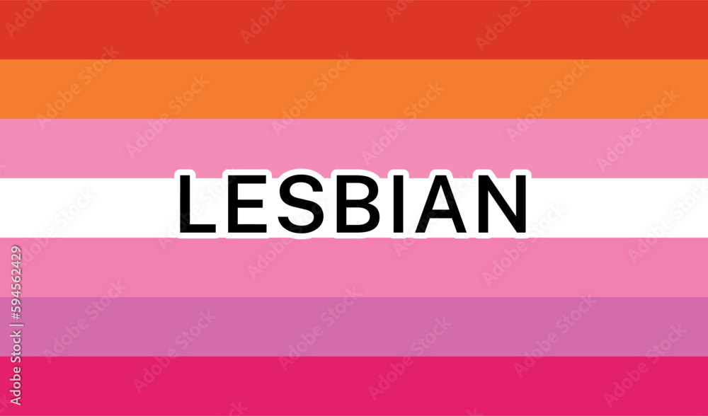 View of International Lesbian Pride Flag View of International Lesbian Pride Flag