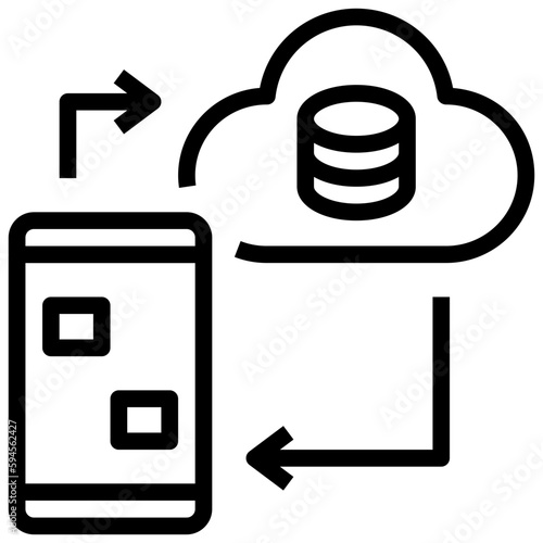 chatbot outline style icon