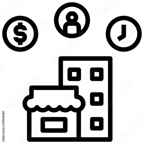 resource outline style icon