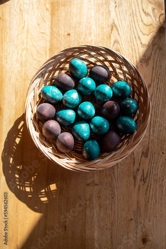 basket of eggs, easter