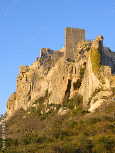 The massive rock of Les Baux de Provence