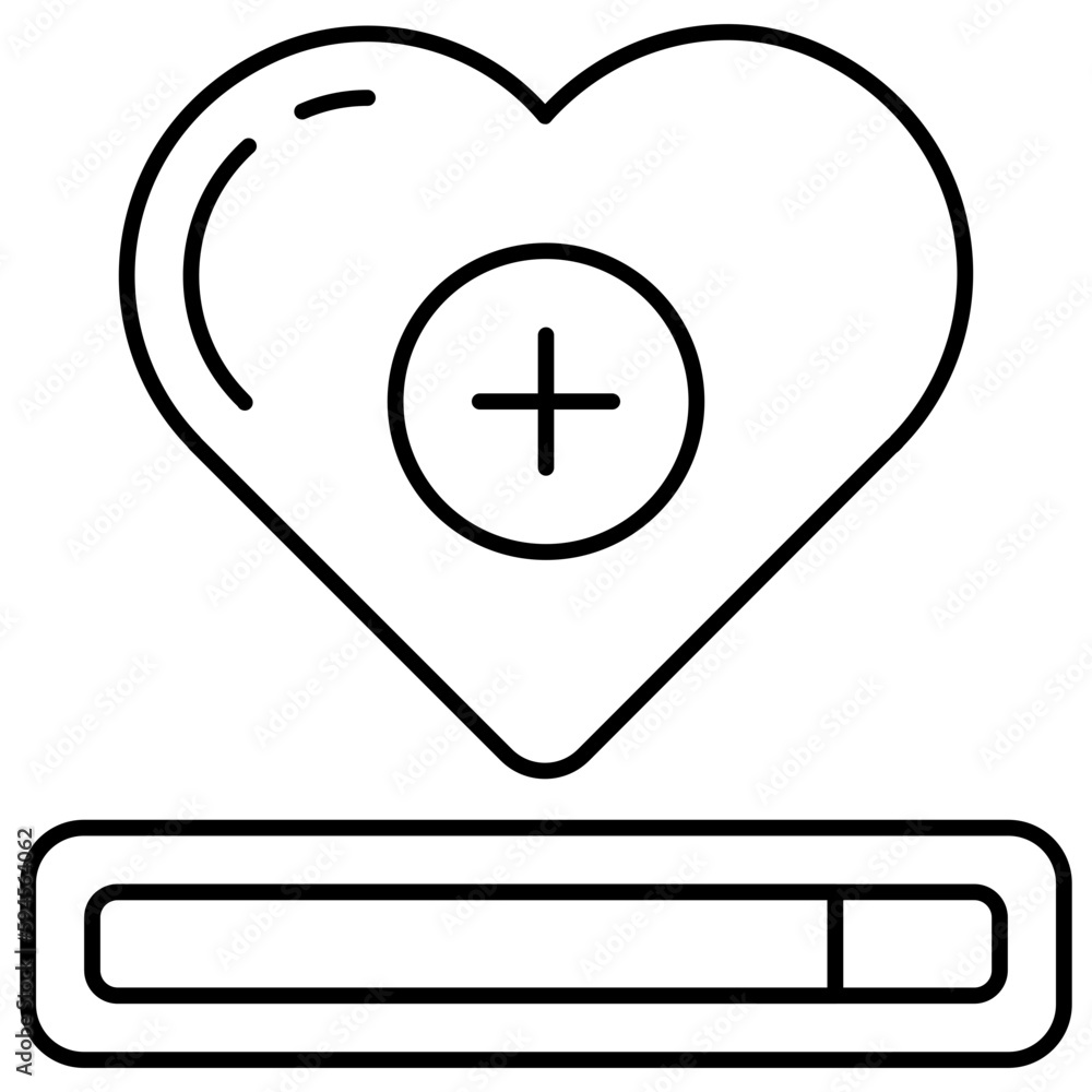 A unique design icon of health points A unique design icon of health points