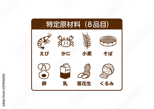 アレルギー　特定原材料 8品目