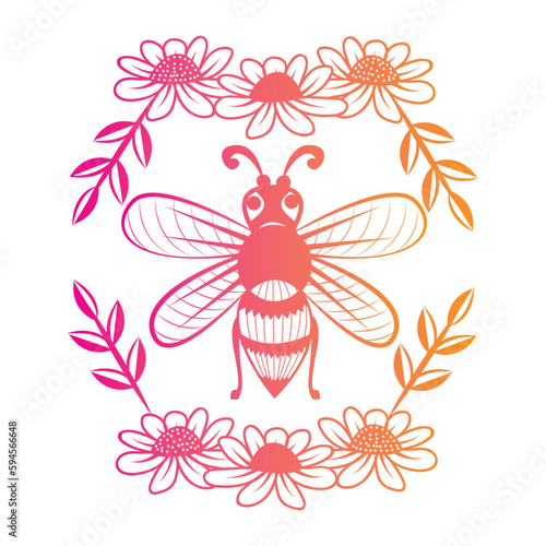 Bee Drawing Outline