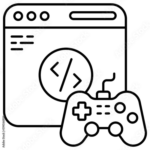 Game development icon, editable vector 