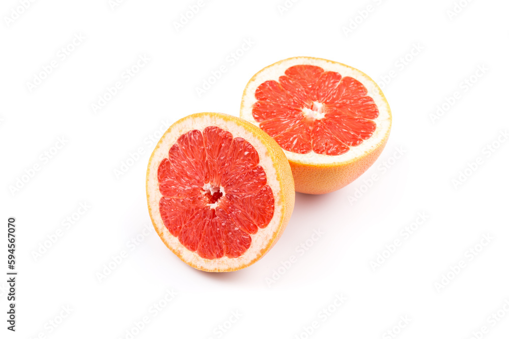 slice of grapefruit isolated on white background slice of grapefruit isolated on white background