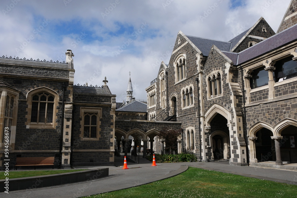 The Central Art Gallery in Christchurch als Beispiel historischer viktorianischer Architektur in Neuseeland