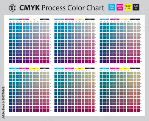 CMYK Process Color Chart No. 10