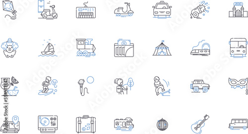 Roaming line icons collection. International, Nerk, Data, Plans, Connectivity, Cellular, Usage vector and linear illustration. Call,Premium,Travel outline signs set