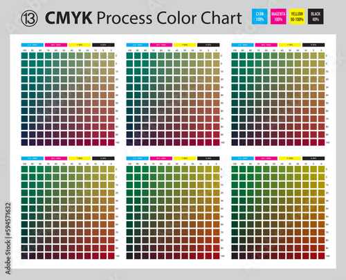 CMYK Process Color Chart No. 13
