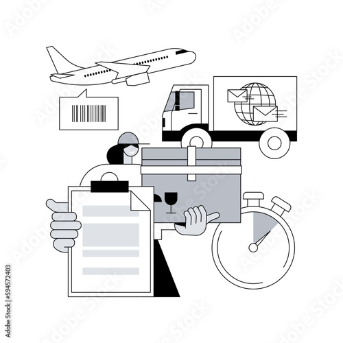 Express delivery service abstract concept vector illustration.