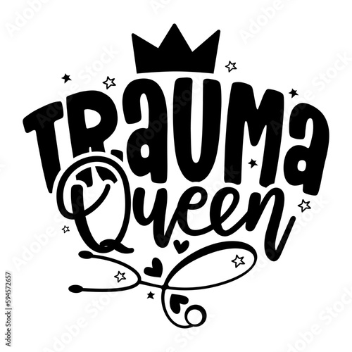 trauma queen - Stethoscope shape with text - STOP coronavirus, doctor t-shirt. Nursing, doctor, practitioner, nurse practitioner t shirt design template, speech bubble design.
